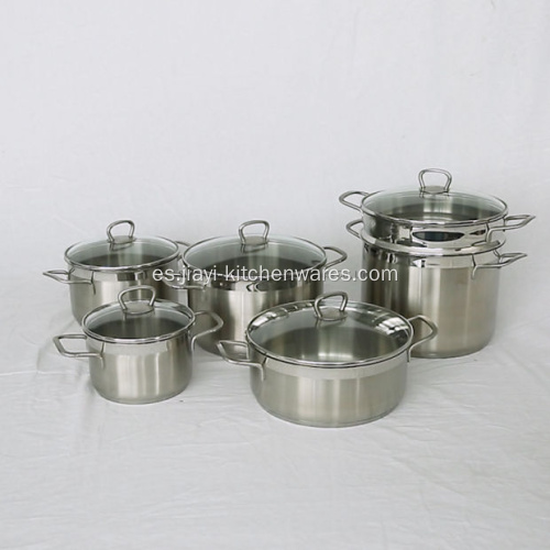 Juegos de utensilios de cocina antiadherentes de olla de cocina de acero inoxidable